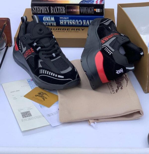BURBERRY SUEDE & MESH SNEAKER