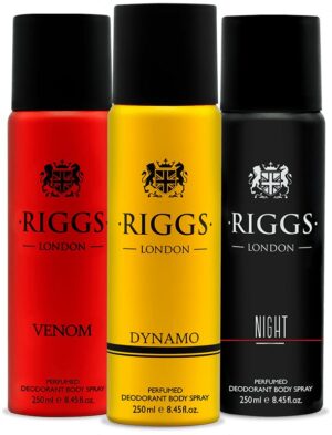 Riggs London Riggs Long Lasting Deodorant Body Spray 3pcs