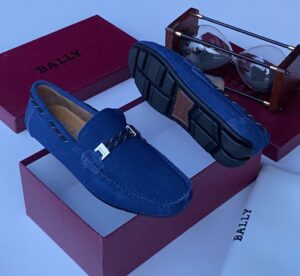 BLUE SUEDE LOAFERS